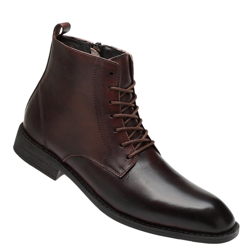 Tommy-Stiefel in braunem Leder