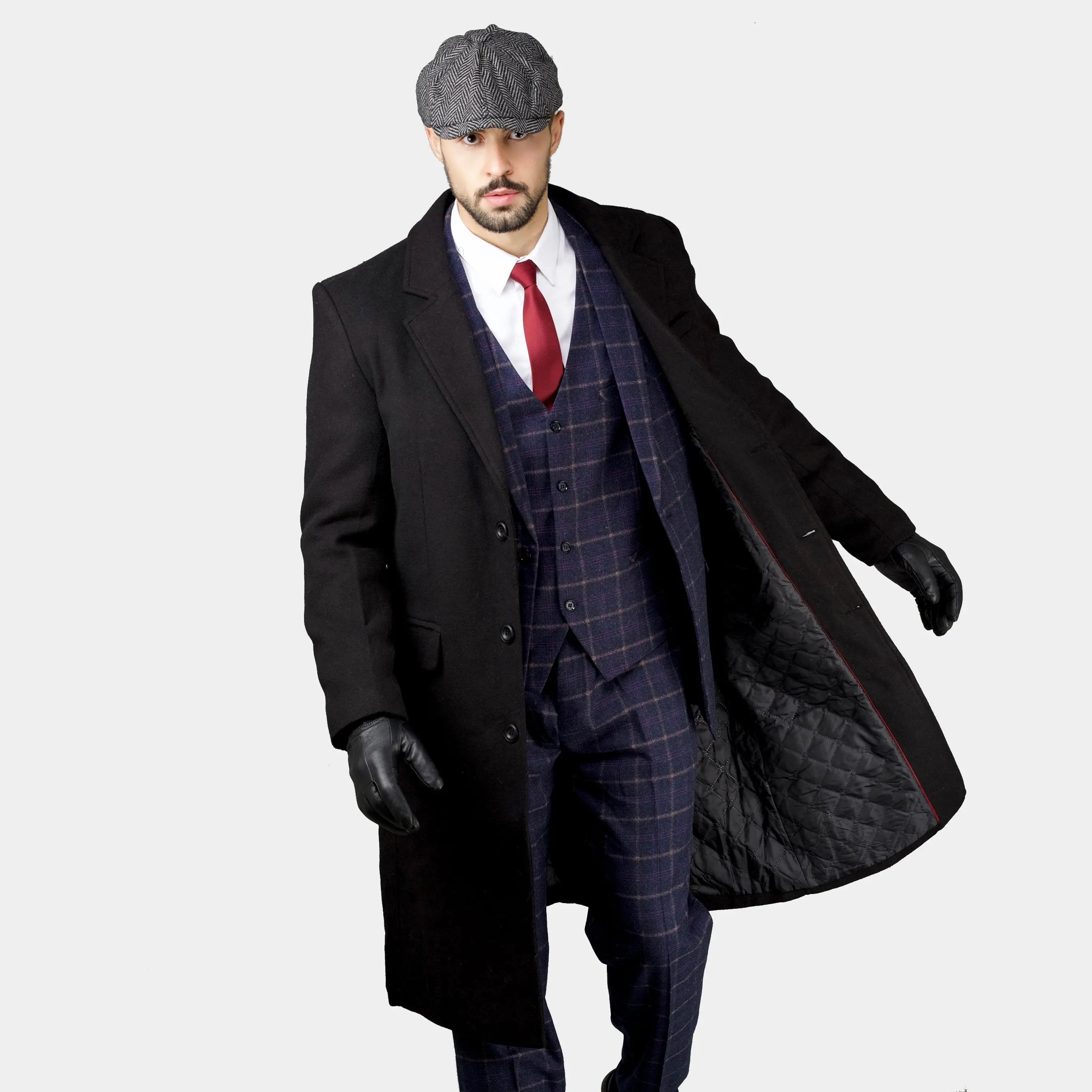 Authentischer langer englischer Mantel