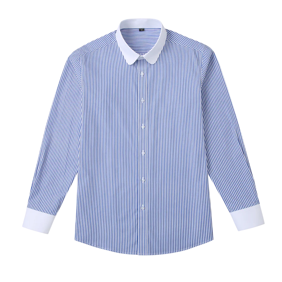 Klassisches Shelby-Hemd in Weiß & Blau