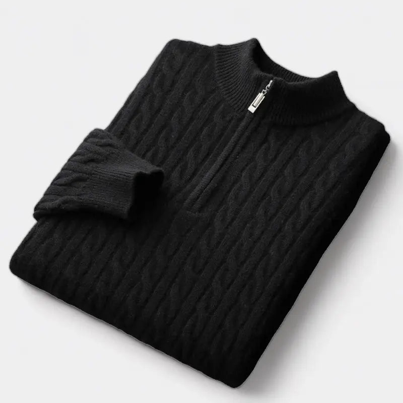 Pull en laine à quart de zip Tommy