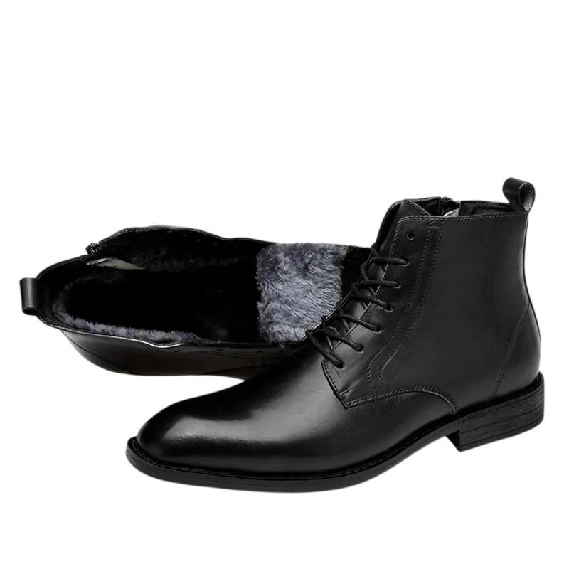 Tommy-Stiefel in schwarzem Leder