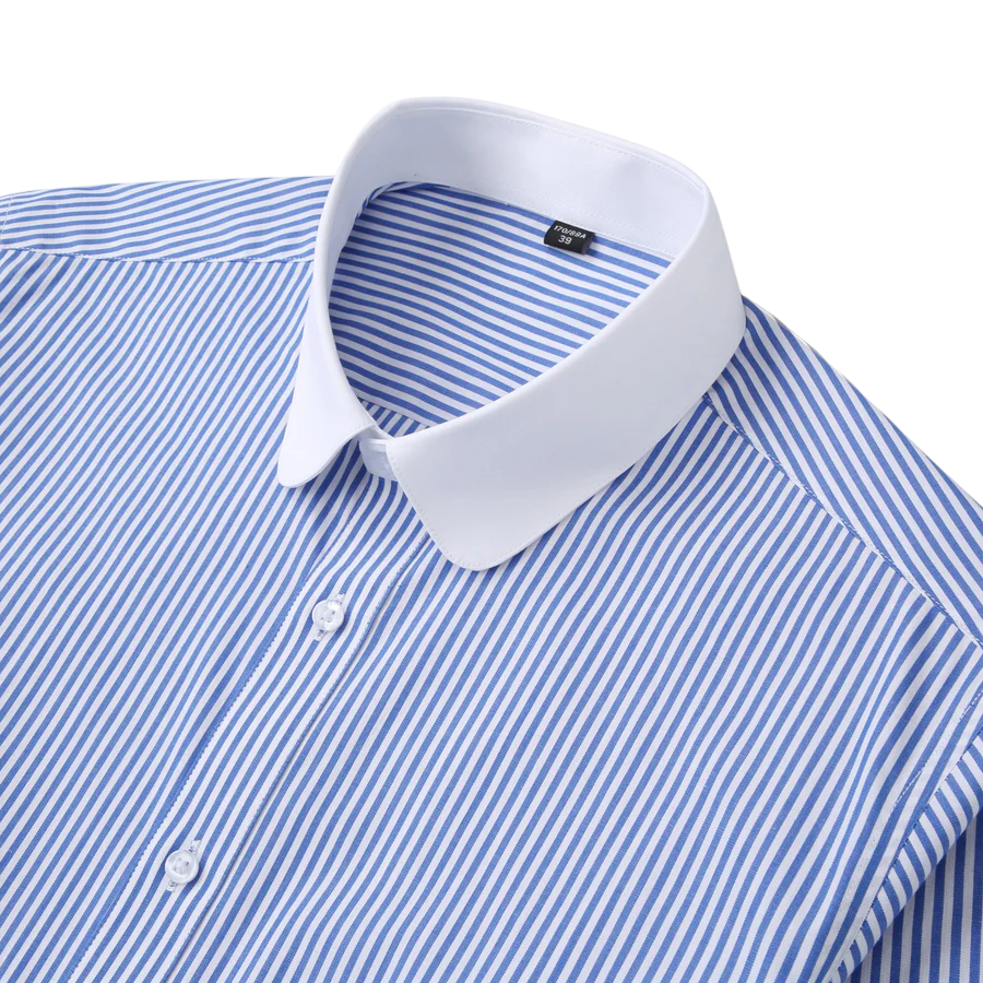Klassisches Shelby-Hemd in Weiß & Blau