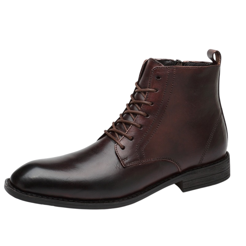 Tommy-Stiefel in braunem Leder
