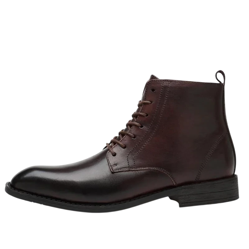 Tommy-Stiefel in braunem Leder