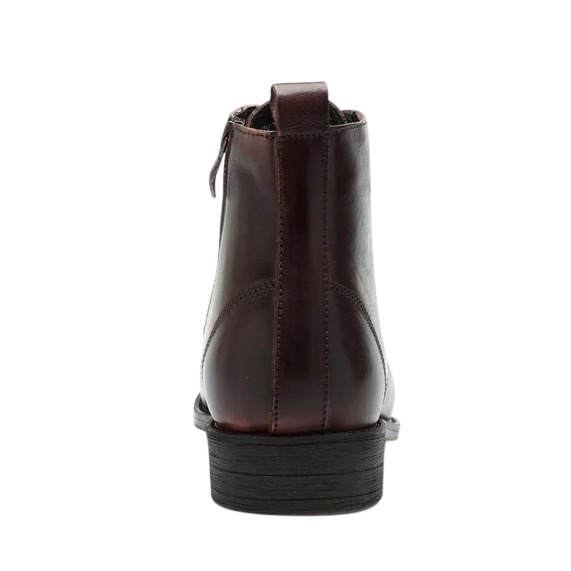 Tommy-Stiefel in braunem Leder