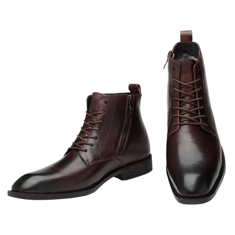 Tommy-Stiefel in braunem Leder